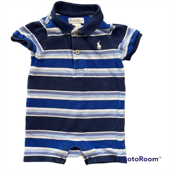 Ralph Lauren Other - Ralph Lauren Polo Boys Striped Romper 3 Months